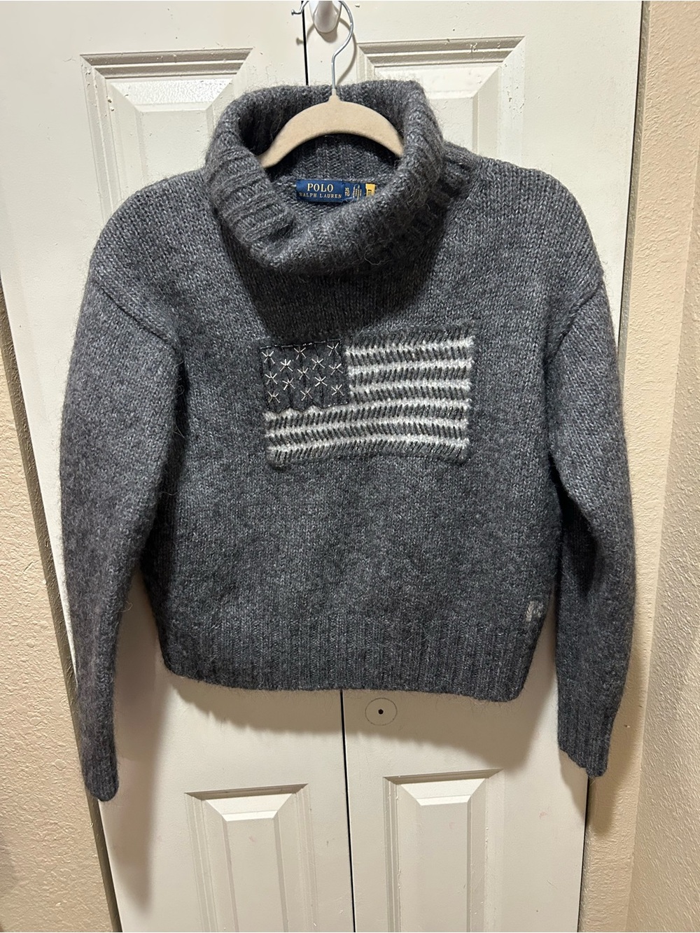 Polo Ralph Lauren Flag Turtleneck Sweater Wool/Alpaca Blend , Large - Picture 3 of 7